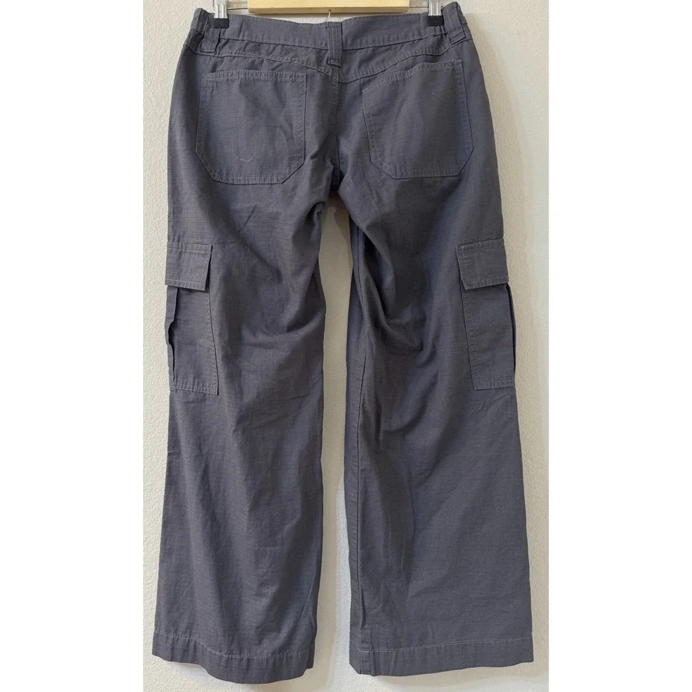 J Galt Shanghai Women's Ripstop Pants S Cargo Baggy Low Rise Wide‎ Leg Gorpcore